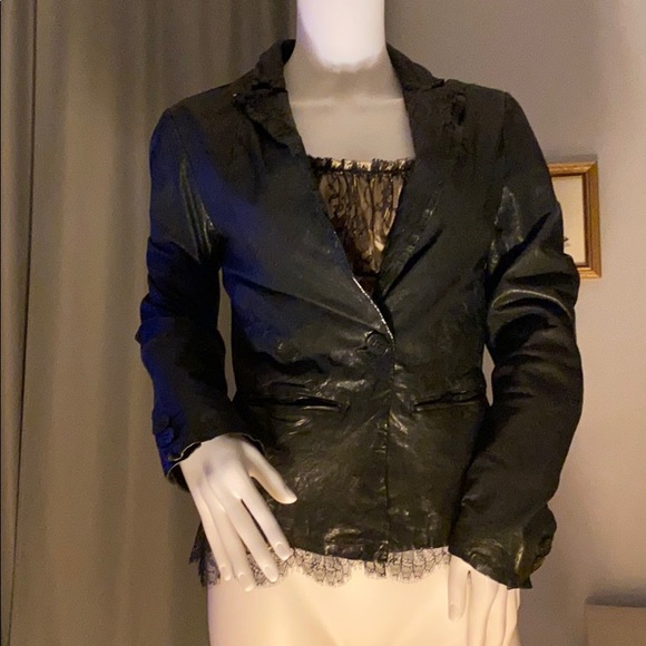 ALLSAINTS Black Leather Jacket. Small - Picture 6 of 15